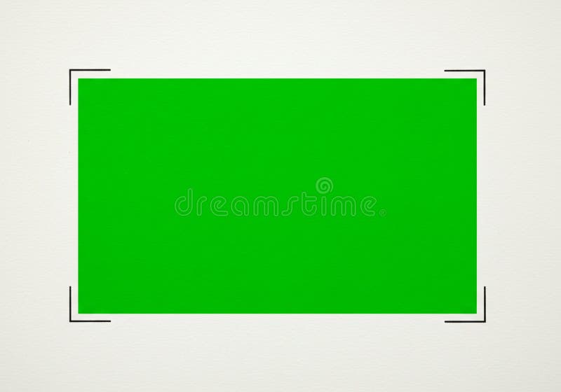 A vivid green rectangle is centered on a textured white background. The rectangle is vector illustration