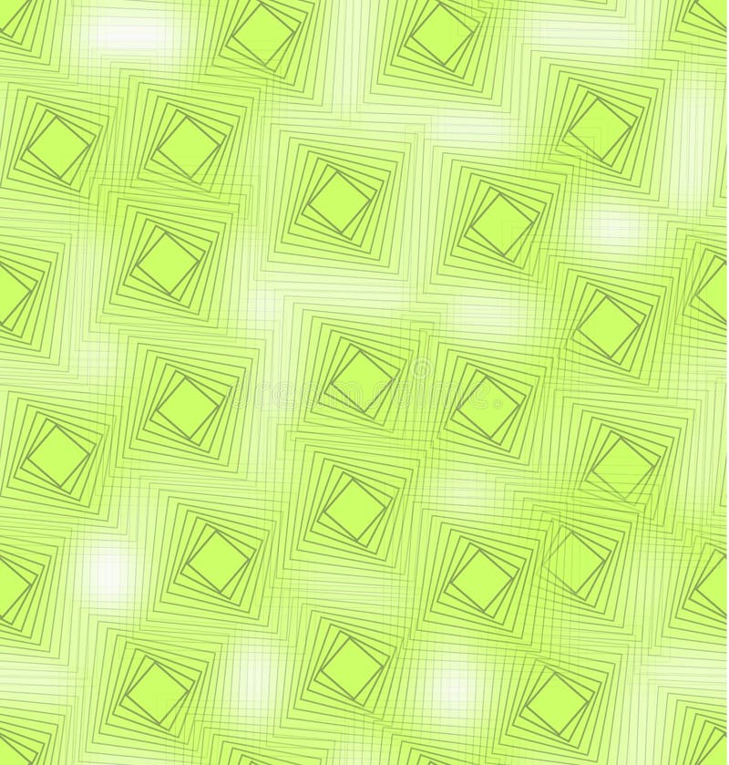 Vivid green seamless background tile with blend square decor and fine transparency effect stock illustration