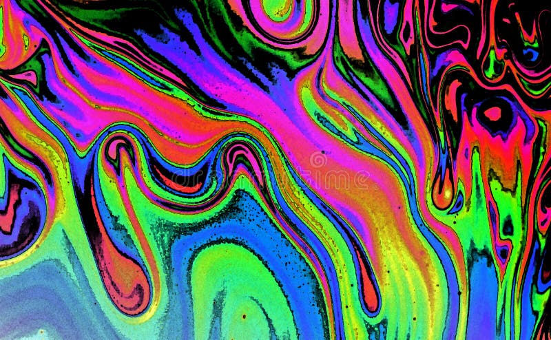 Vivid, trippy psychedelic abstract illustration royalty free stock photo