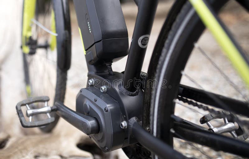 Vizualizare detaliată a bicicletei stock photography
