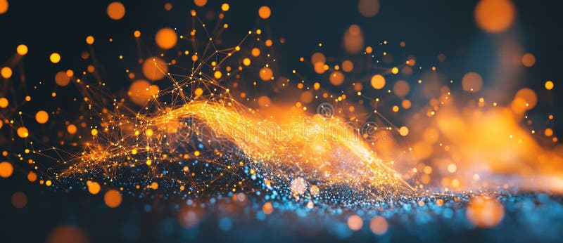 Vizualizare în rețea a tehnologiei digitale HighTech cu conexiuni abstracte și spațiu pentru text stock photography