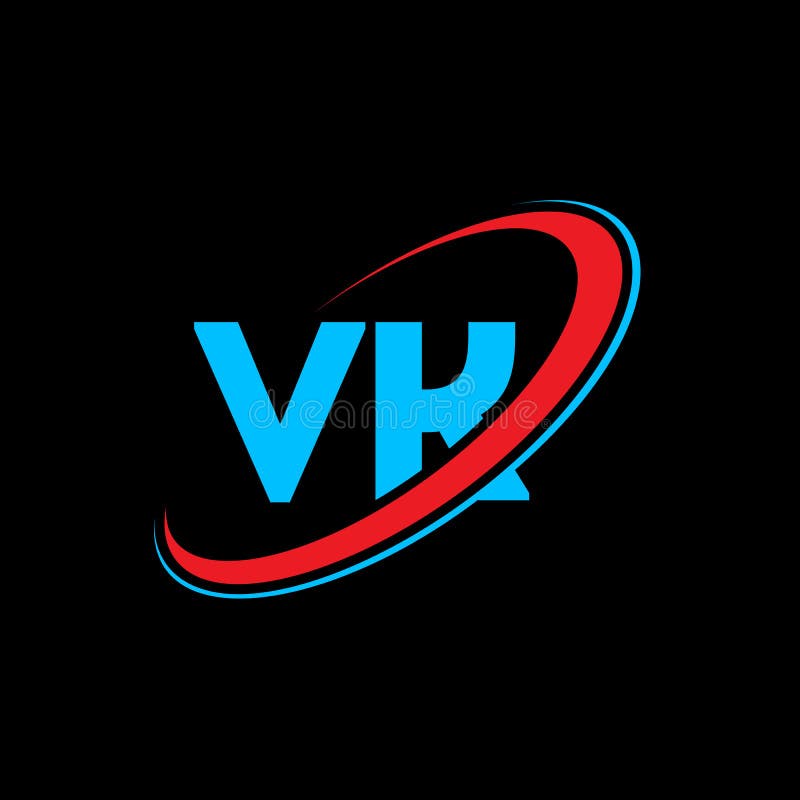 VK V K Letter Logo Design. Initial Letter VK Linked Circle Uppercase