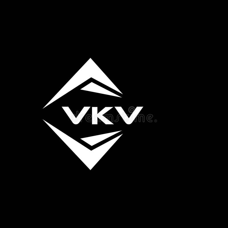 VKV abstract technology logo design on Black background. VKV creative initials letter logo concept royalty free illustration