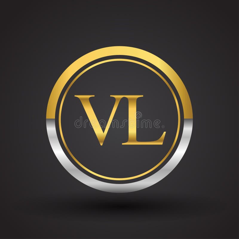 Lv Or Vl Alphabet Letters Abstract Icon Logo Vector Stock