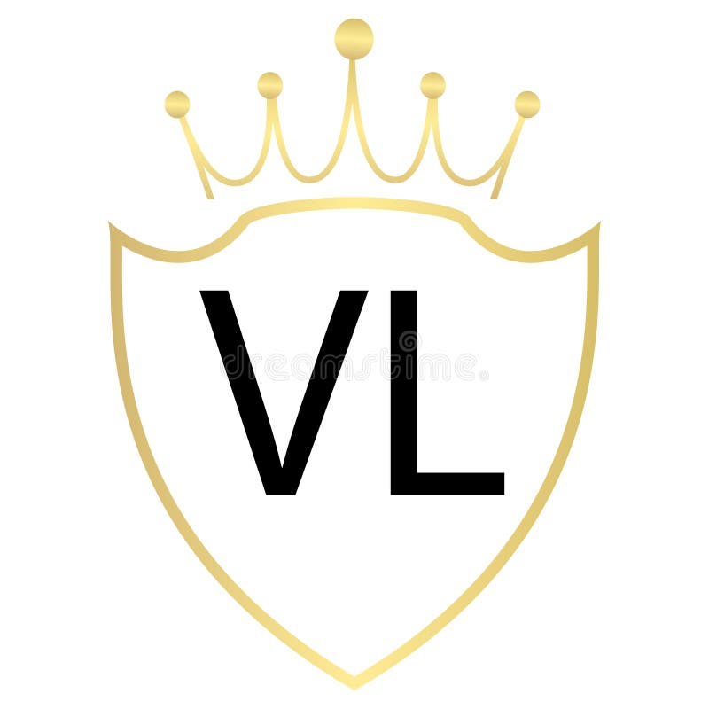 Feminine Lv Luxury Crown Logo, Minimalist Lv vl Logo Letter Vector