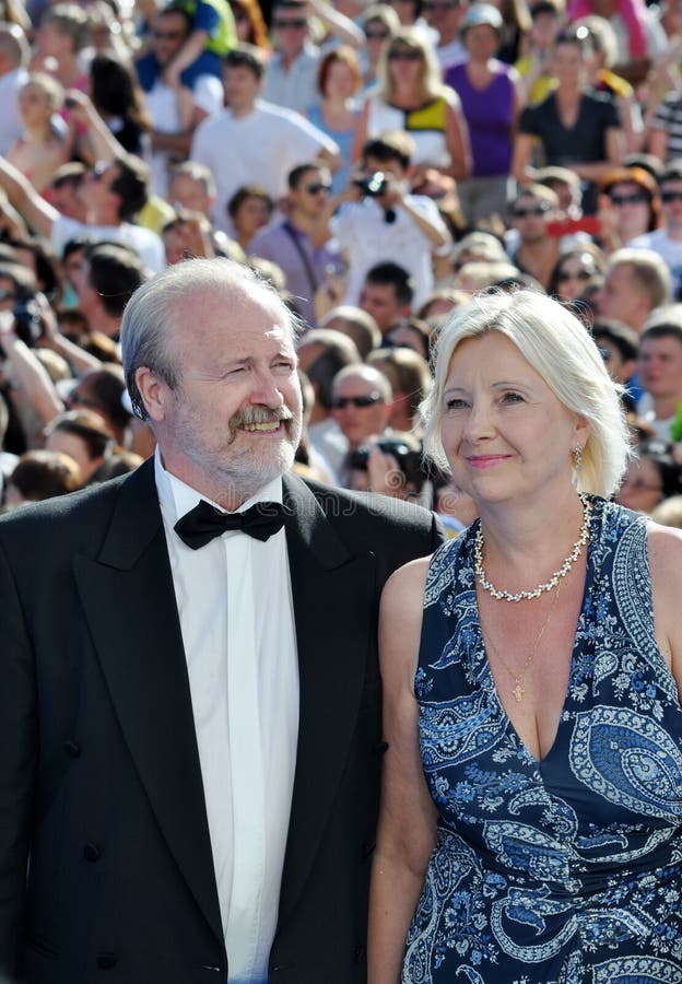 RUSSIA, Sochi - June 3: Director, actor, screenwriter, Head of Directing at the Russian State University of Cinematography (RSIC), People's Artist of Russia Vladimir Khotinenko with his wife Tatiana Yakovleva at the Open Russian Film Festival Kinotavr June 3, 2012, Sochi, Russia. RUSSIA, Sochi - June 3: Director, actor, screenwriter, Head of Directing at the Russian State University of Cinematography (RSIC), People's Artist of Russia Vladimir Khotinenko with his wife Tatiana Yakovleva at the Open Russian Film Festival Kinotavr June 3, 2012, Sochi, Russia