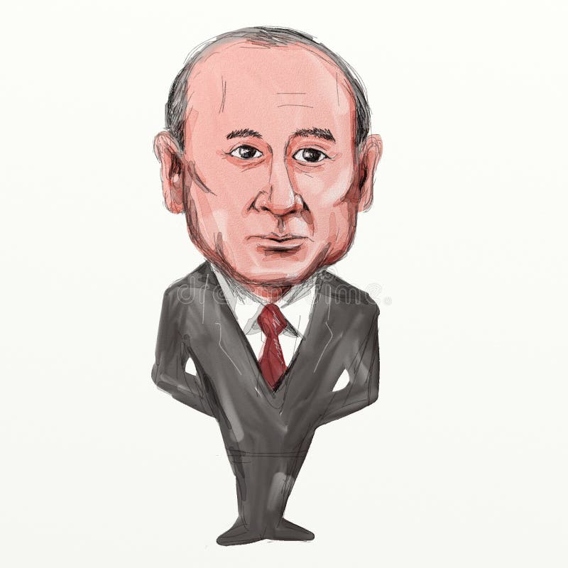 Vladimir Putin President de desenhos animados de Rússia