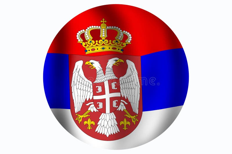 Vlag van de Republiek Servië vector illustratie Vlag van de Republiek Servië vector illustratie