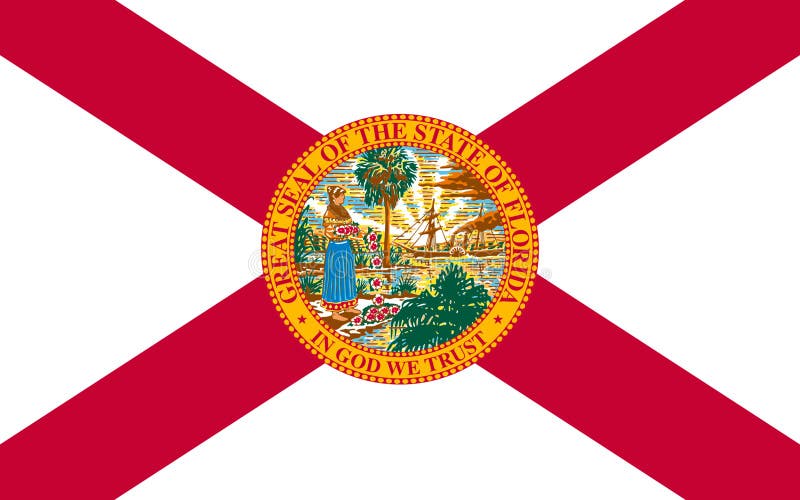 Vlag Van Florida De Verenigde Staten Van Amerika Afbeelding - Image of toerisme: 47523311