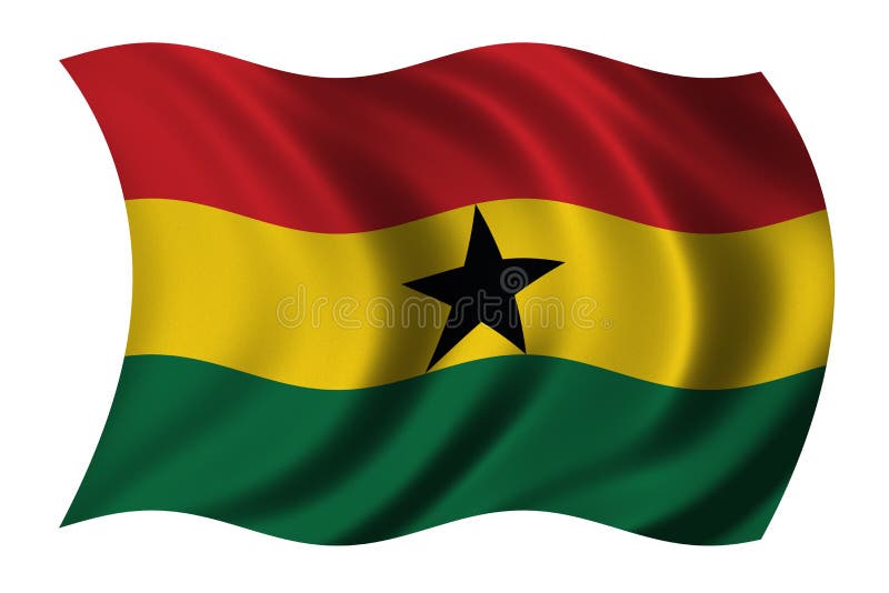 Vlag van Ghana stock illustratie Vlag van Ghana stock illustratie
