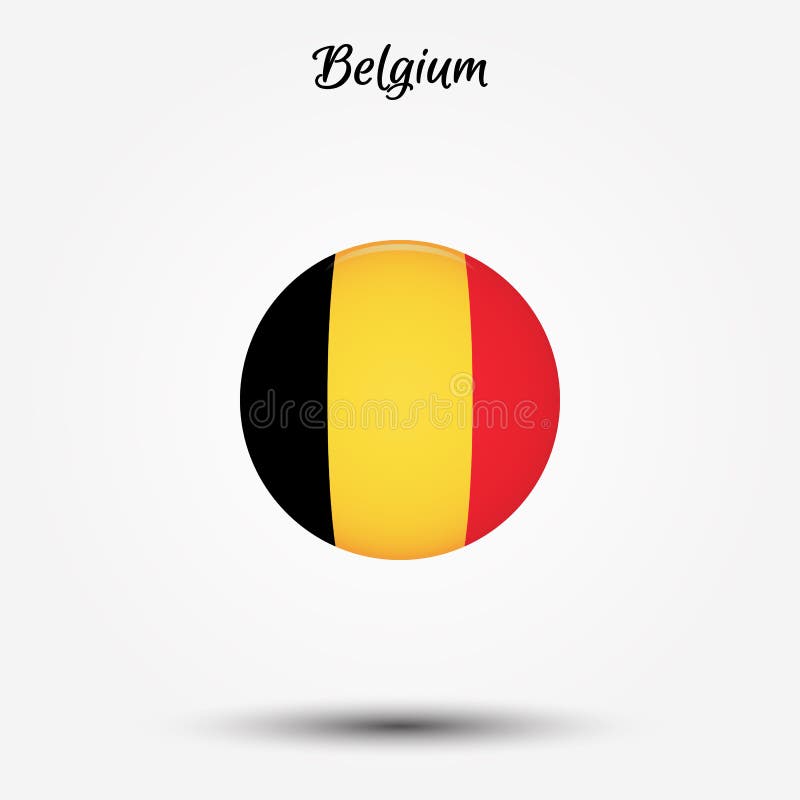 Vlag van het pictogram van België stock illustratie Vlag van het pictogram van België stock illustratie