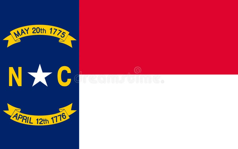 Vlag van Noord-Carolina, de V.S.