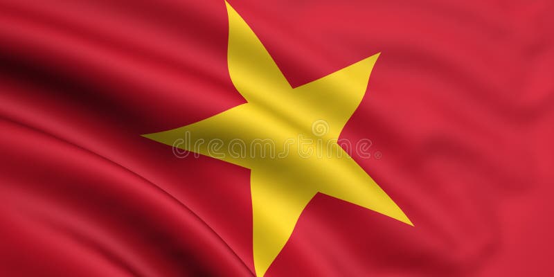 Vlag van Vietnam stock illustratie Vlag van Vietnam stock illustratie