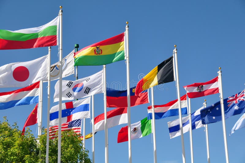 Vlaggen van de wereld stock foto Vlaggen van de wereld stock foto
