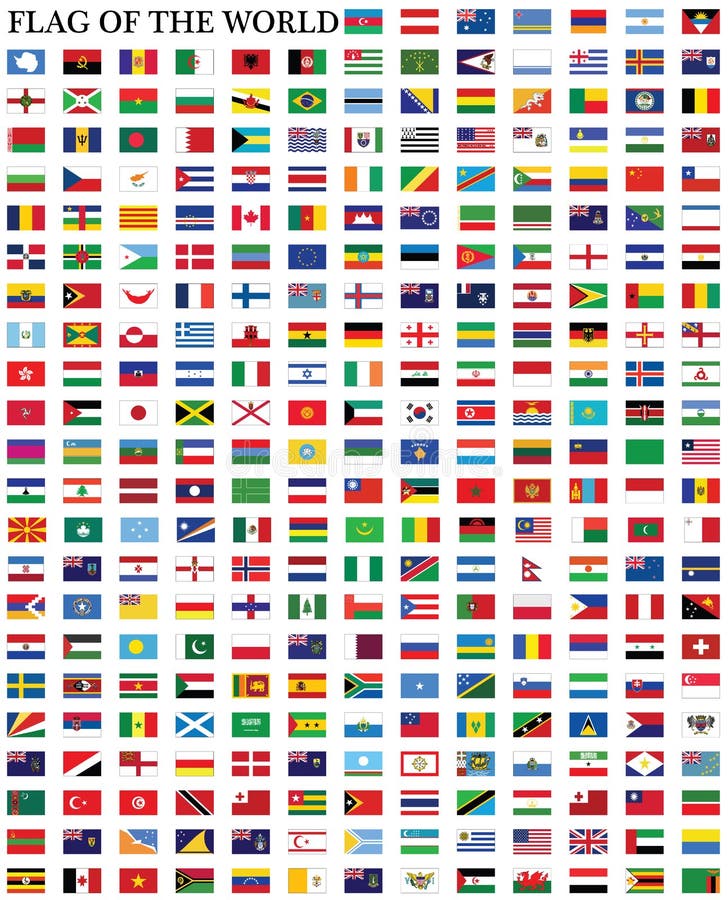 Vlaggenvector van de wereld royalty-vrije illustratie Vlaggenvector van de wereld royalty-vrije illustratie