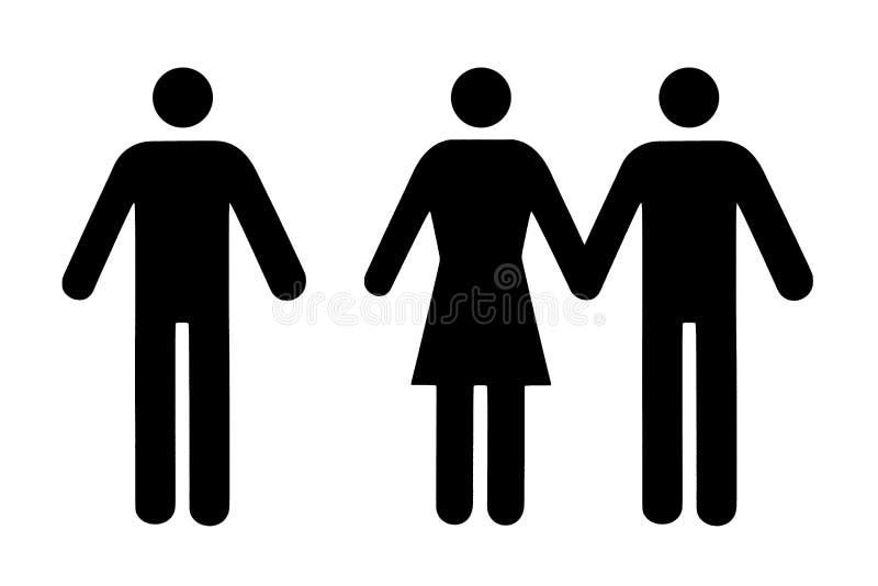 Vlak paar en enig pictogram royalty-vrije illustratie Vlak paar en enig pictogram royalty-vrije illustratie