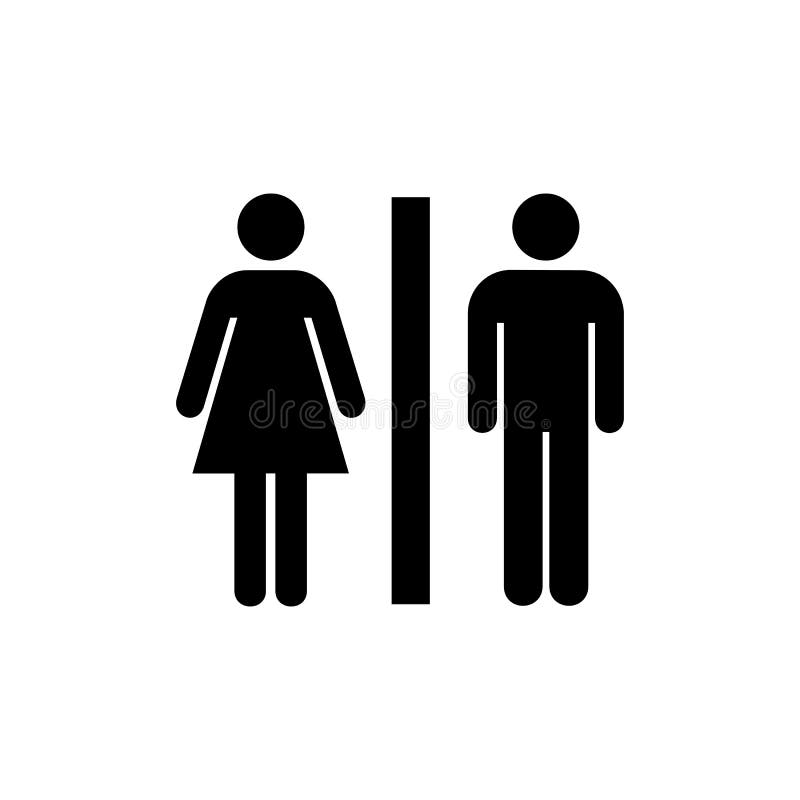 Vlak toiletpictogram stock illustratie Vlak toiletpictogram stock illustratie
