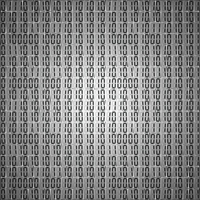 Vlakke de lijstencryptie van het binaire codescherm stock illustratie