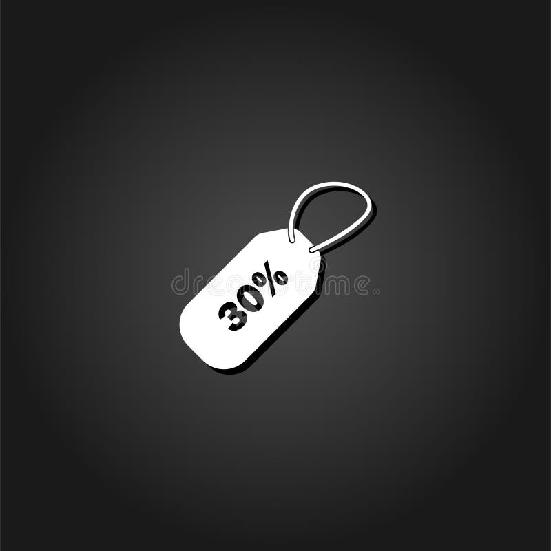 vlakke het pictogram van de 30 percentenkorting vector illustratie vlakke het pictogram van de 30 percentenkorting vector illustratie