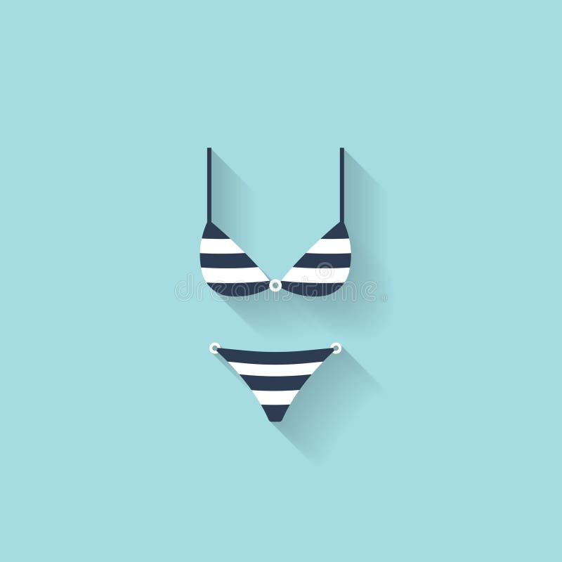 Vlakke het pictogramvector van het bikiniweb royalty-vrije illustratie Vlakke het pictogramvector van het bikiniweb royalty-vrije illustratie