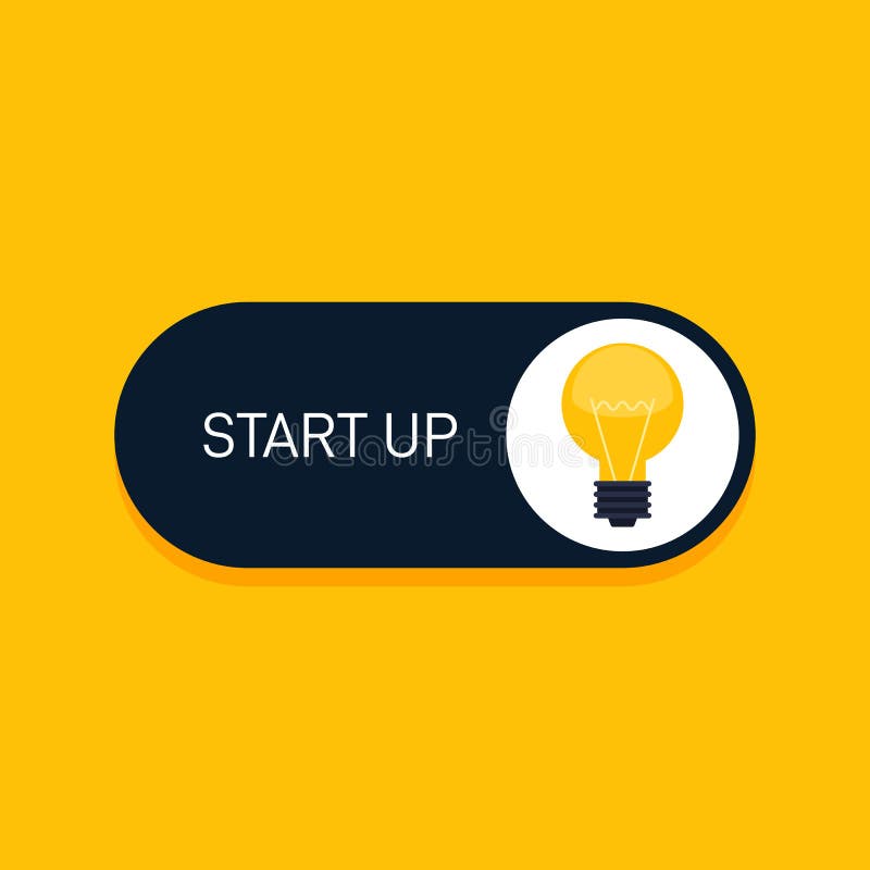 Vlakke ontwerp van het start het creatieve het denken ideeconcept royalty-vrije illustratie