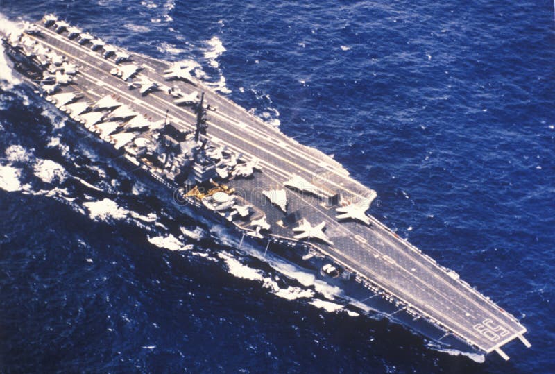 Vliegdekschip USS Forrestal royalty-vrije stock foto Vliegdekschip USS Forrestal royalty-vrije stock foto