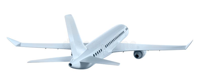 Vliegtuig vliegt weg. Mijn eigen ontwerp vector illustratie