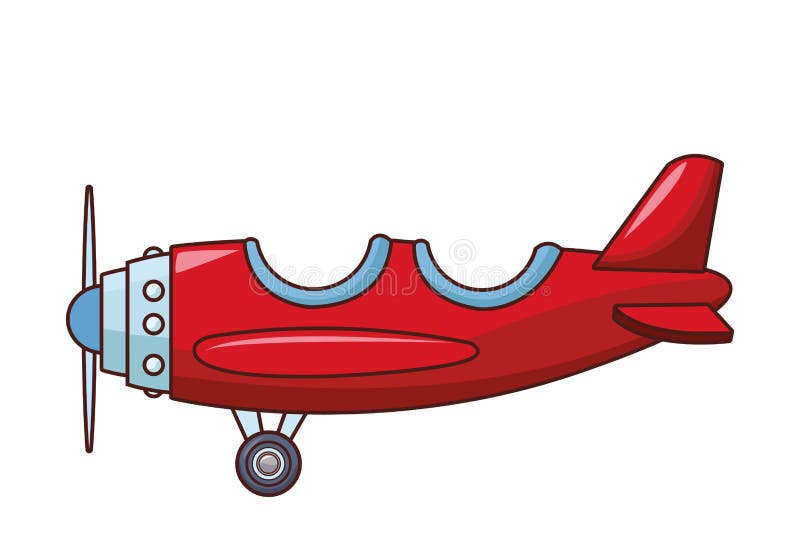 Vliegtuig vliegend beeldverhaal royalty-vrije illustratie