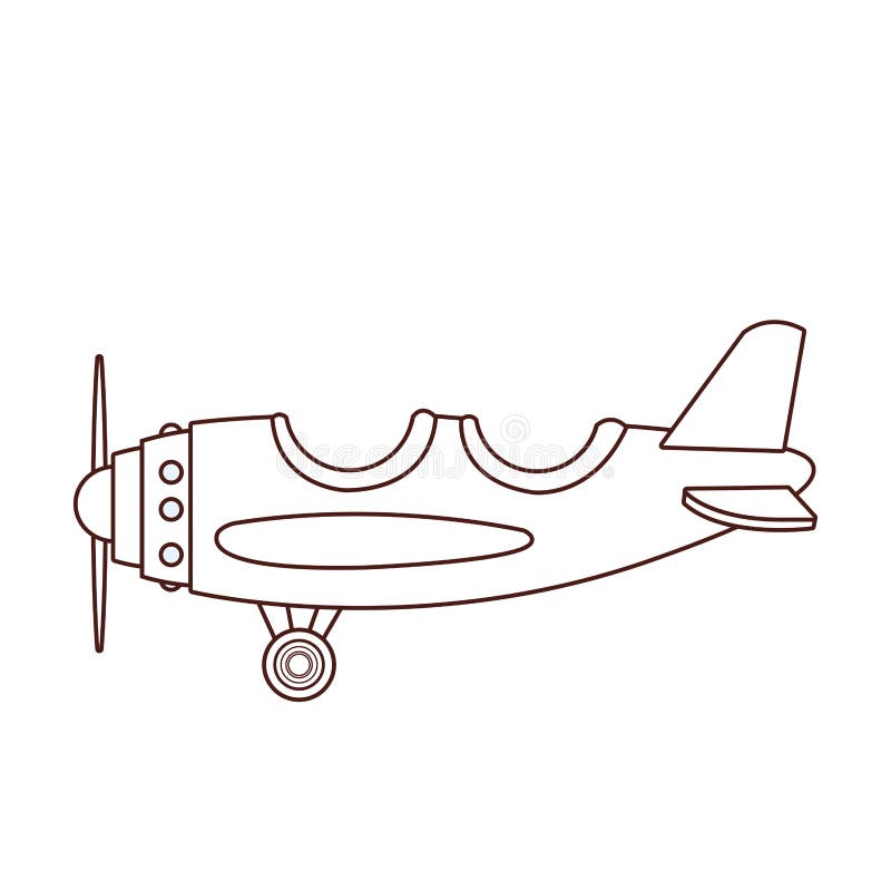 Vliegtuig vliegend beeldverhaal vector illustratie