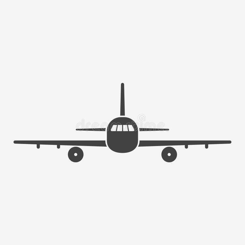 Vliegtuig Zwart-wit Pictogram Illustratie Vector Illustratie - Illustration of reis, illustratie: 87875905