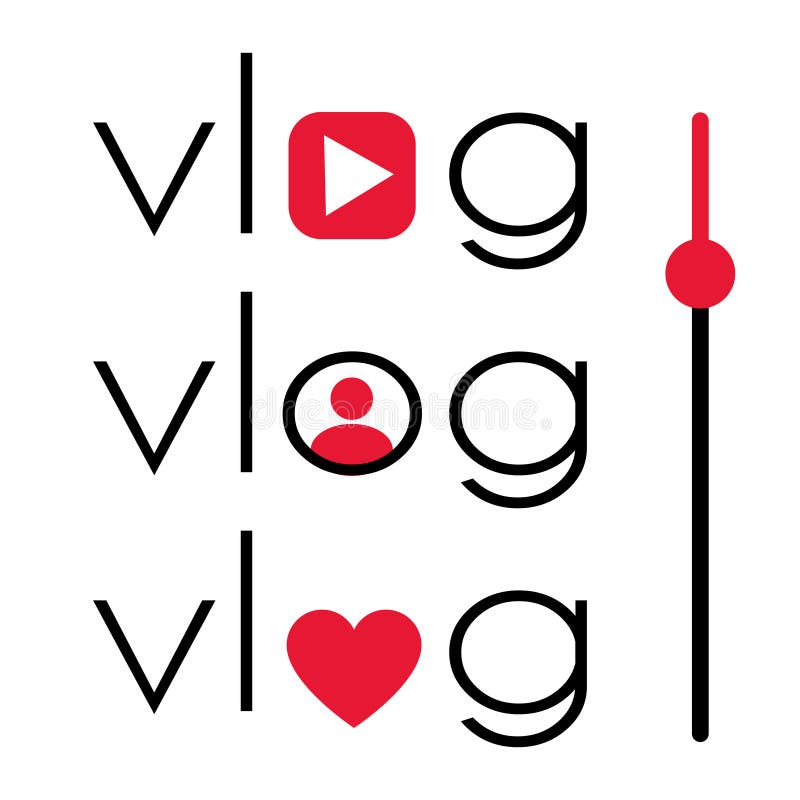 Modern vlog logo flat style vector image on VectorStock | Vector images,  Vector free, Vector logo