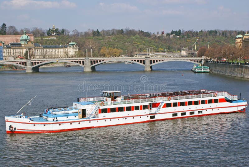 Vltava river in Prague stock image