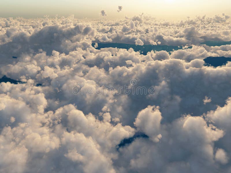 Vlucht boven de wolken