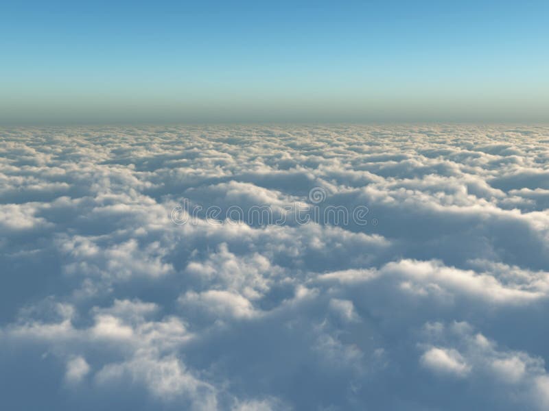 Vlucht boven wolken