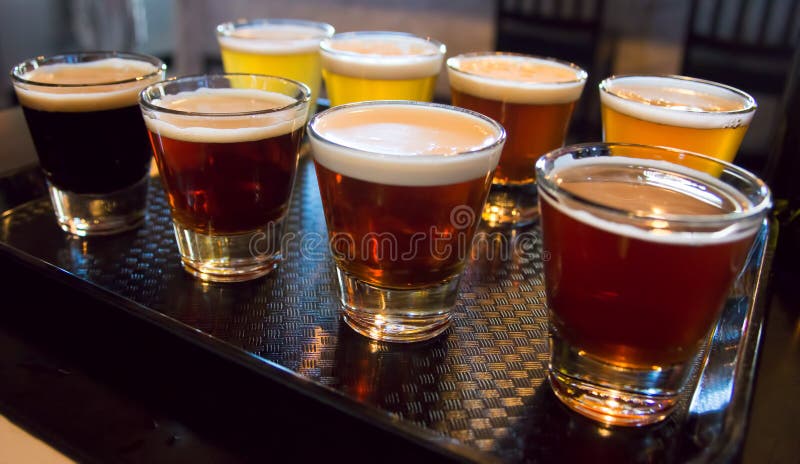 Vlucht van bier stock foto Vlucht van bier stock foto