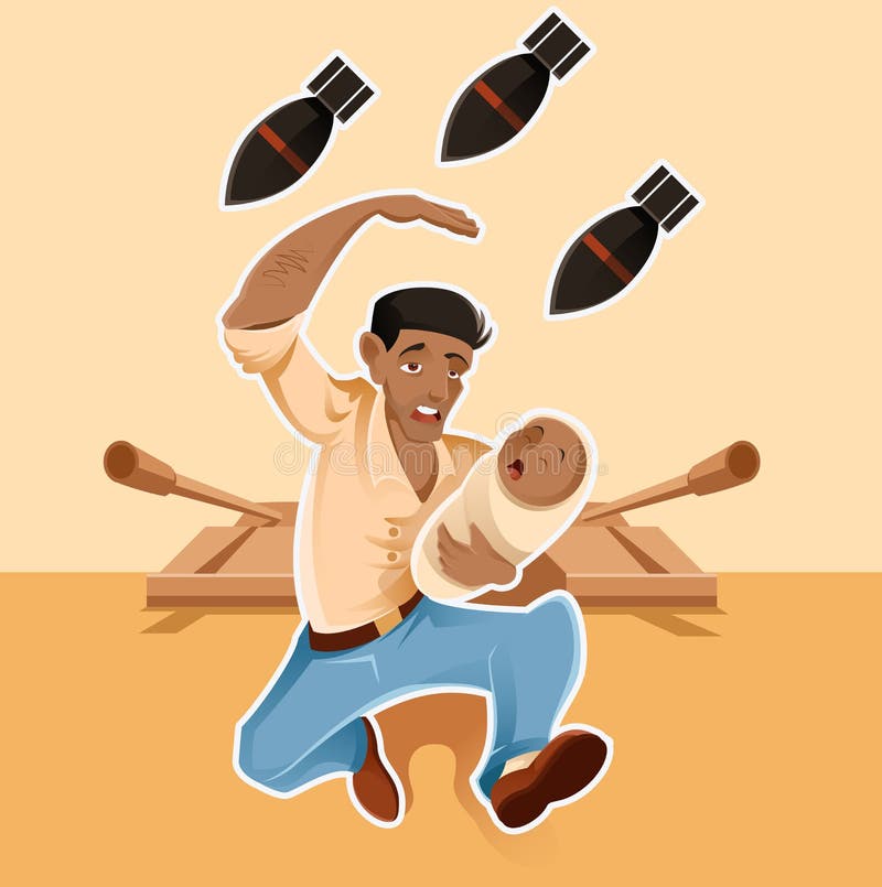vluchteling stock illustratie vluchteling stock illustratie