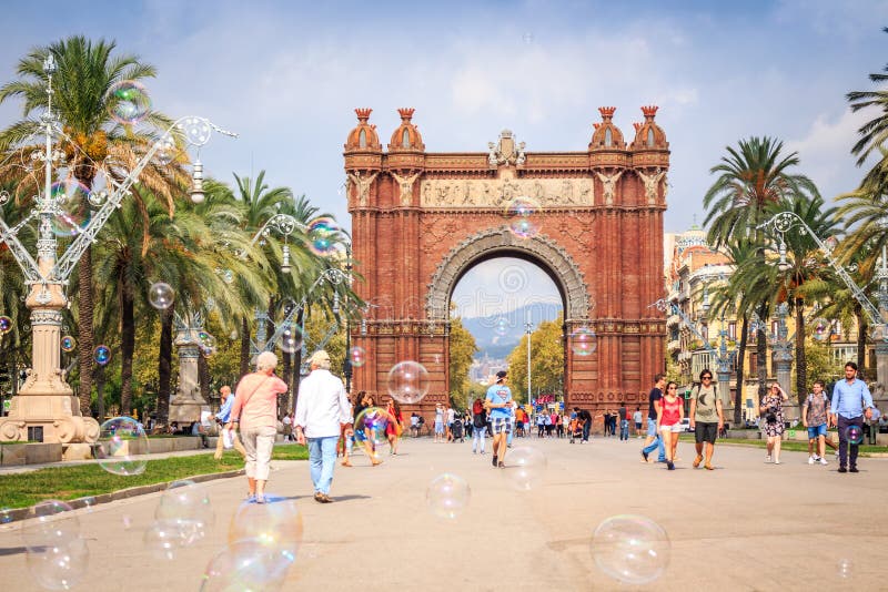 Voûte de Triumph, Barcelone, Espagne images stock Voûte de Triumph, Barcelone, Espagne images stock