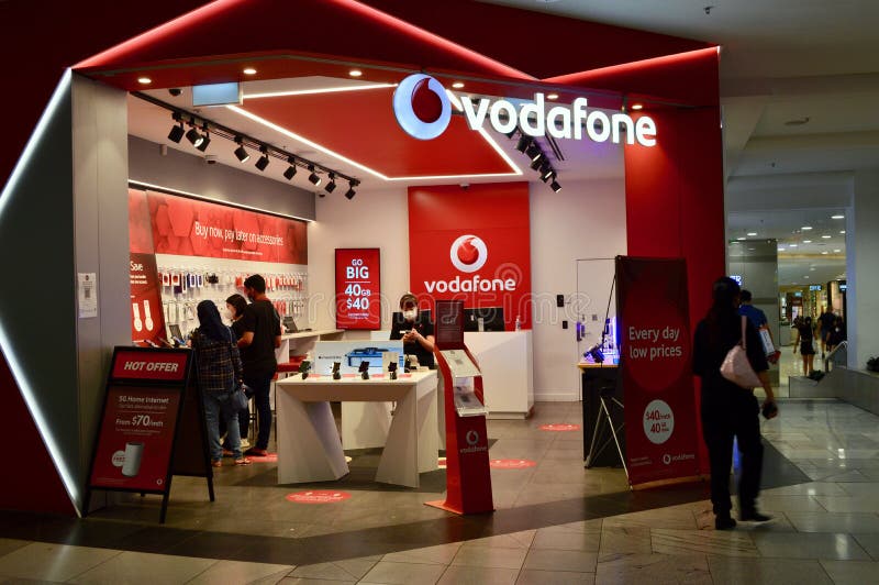 A Vodafone Store in Sydney, Australia Editorial Stock Photo Image of