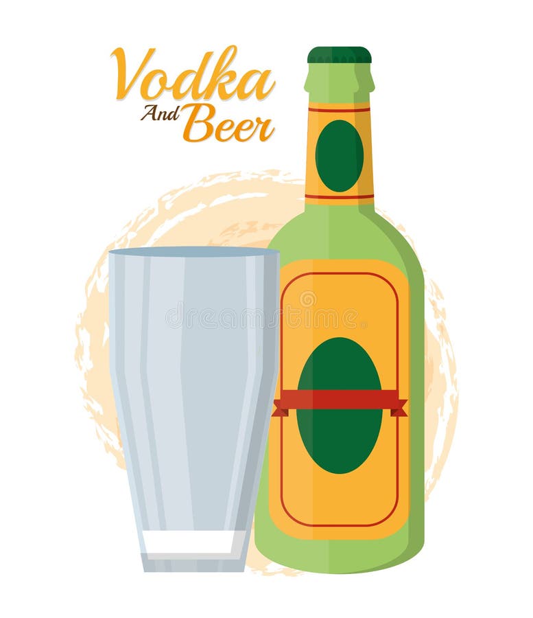 Vodka and beer stock vector. Illustration of isolated 119033925
