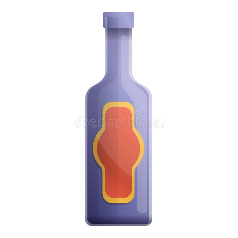 Vodka Bottle Icon, Cartoon Style Stock Vector Illustration of