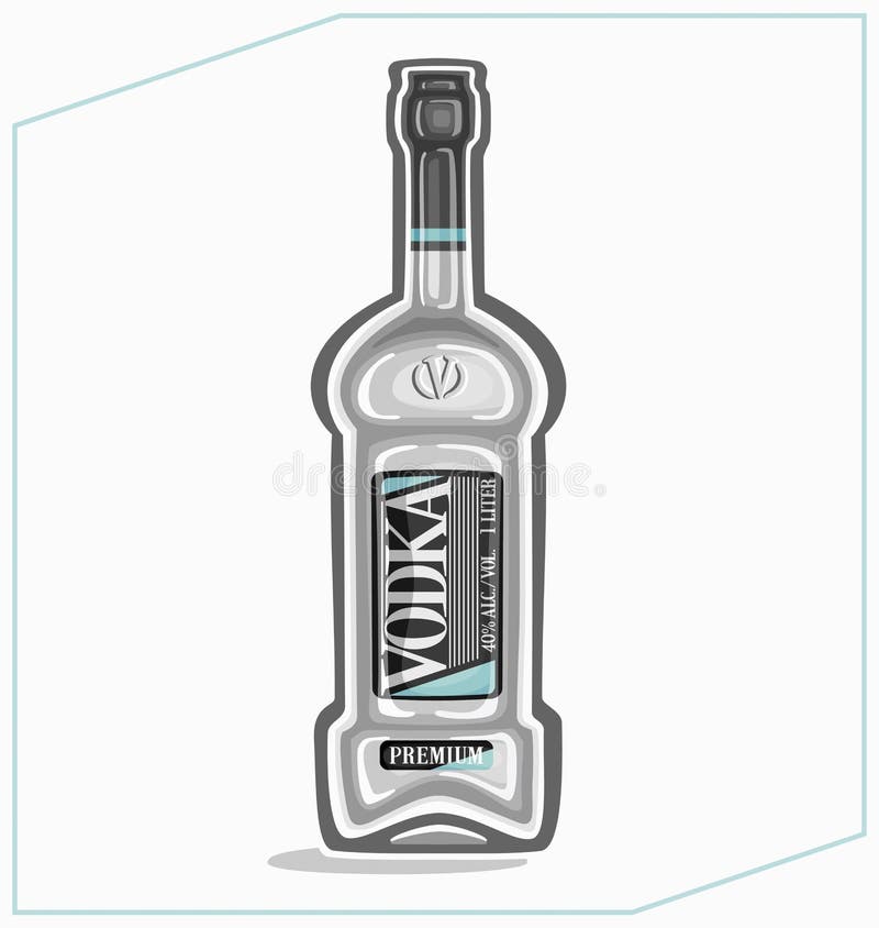 Vodka in the bottle stock vector. Image of abstract, layout 46924500