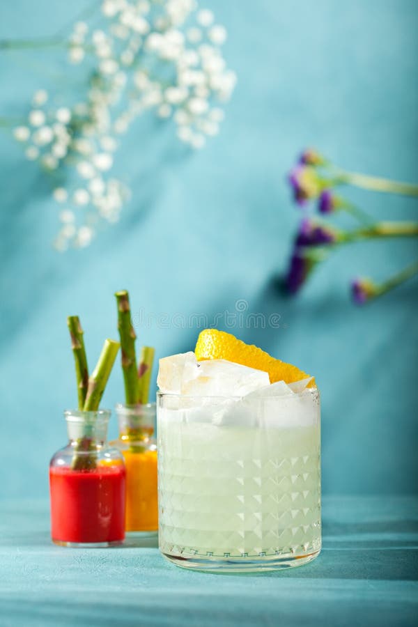 Vodka Sour Cocktail stock photo. Image of cool, party 97323692