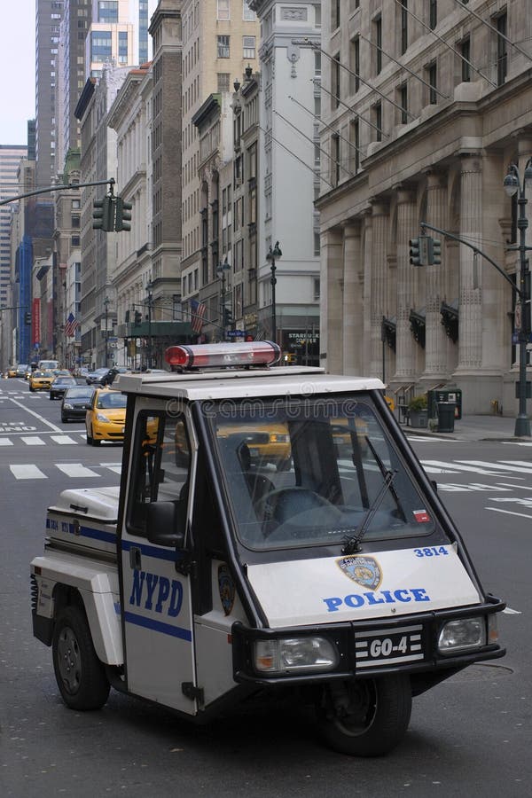 One of New York city police departments, Go-4 vehicles. One of New York city police departments, Go-4 vehicles.