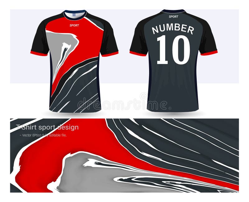 Voetbal Jersey en het modelmalplaatje van de t-shirtsport vector illustratie Voetbal Jersey en het modelmalplaatje van de t-shirtsport vector illustratie