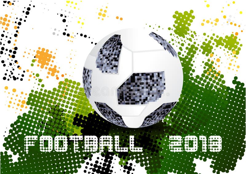 Voetbal 2018, Moskou Rusland vector illustratie Voetbal 2018, Moskou Rusland vector illustratie