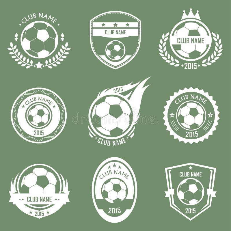 Voetbalemblemen royalty-vrije illustratie Voetbalemblemen royalty-vrije illustratie