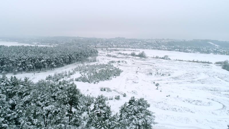 Vogelperspektive der Winterlandschaft