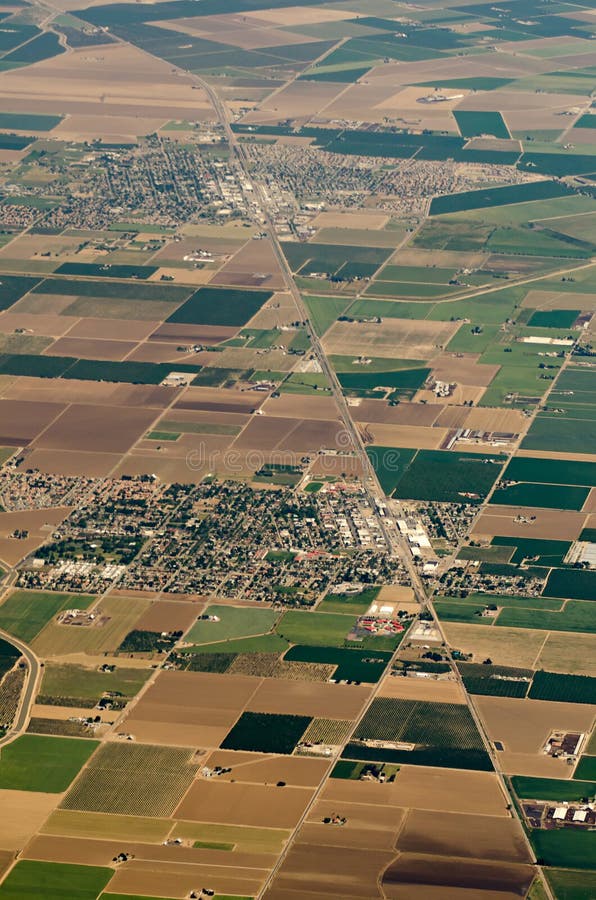 Luftaufnahme von Ackerland in den USA lizenzfreie stockbilder