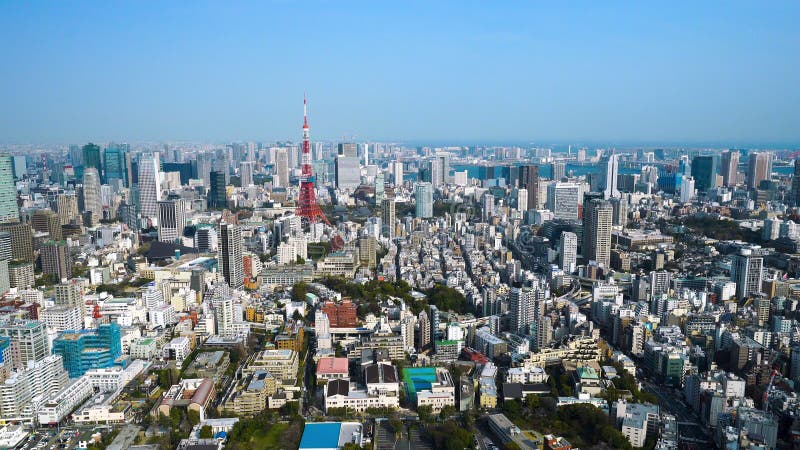 Vogelperspektive von Tokyo-Stadt, Japan