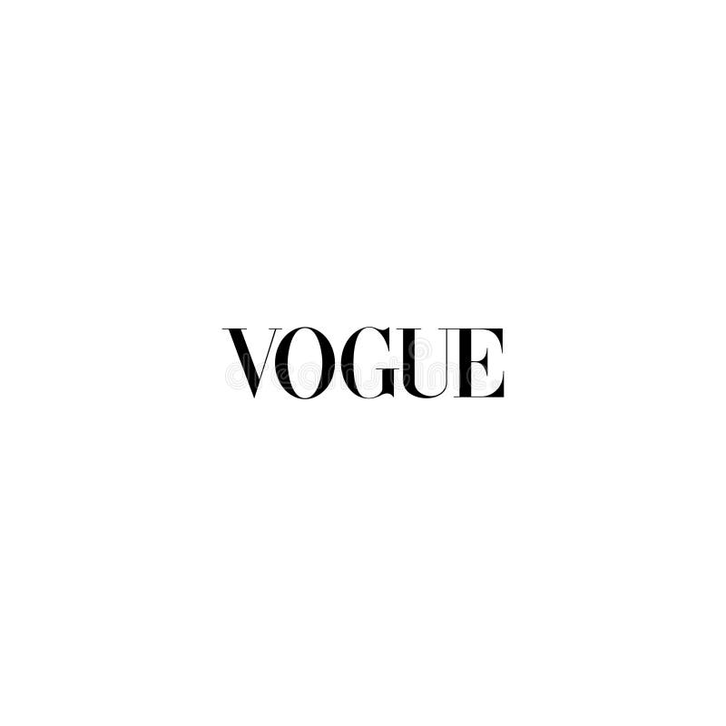 Vogue  Logo on white background editorial illustrative printed on white paper logo eps vector 10. Vogue  Logo on white background editorial illustrative printed on white paper logo eps vector 10